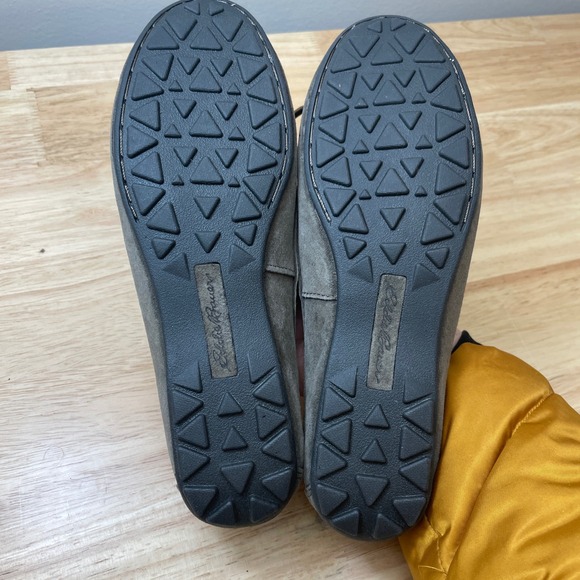Eddie Bauer Women's Suede Moccasin Loafers Gray Slip On Shoes Size 7 - Picture 10 of 11